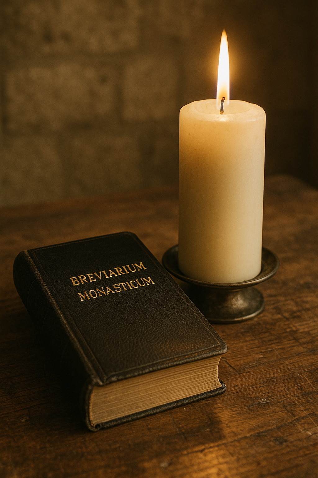 Livre de prière et bougie