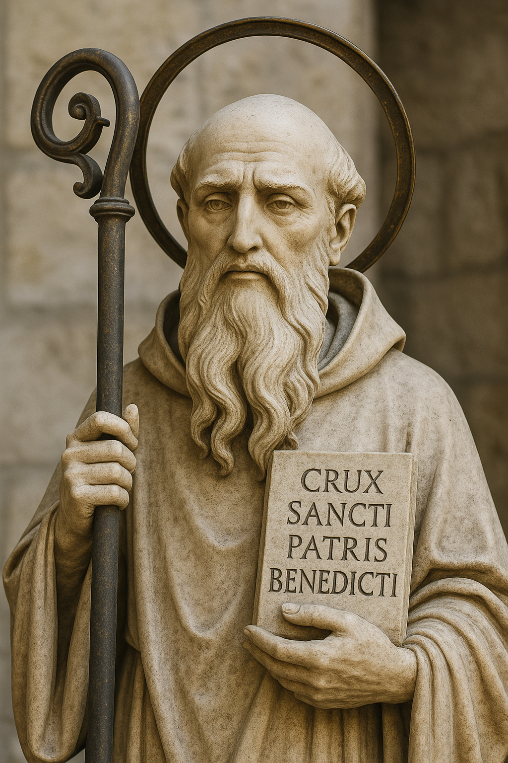 Statue de saint Benoît